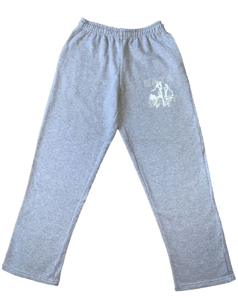 Front of a size 4 Freedom Horse Fleece Sweatpant in Heather Grey by BAST EAST. | dia_product_style_image_id:275129